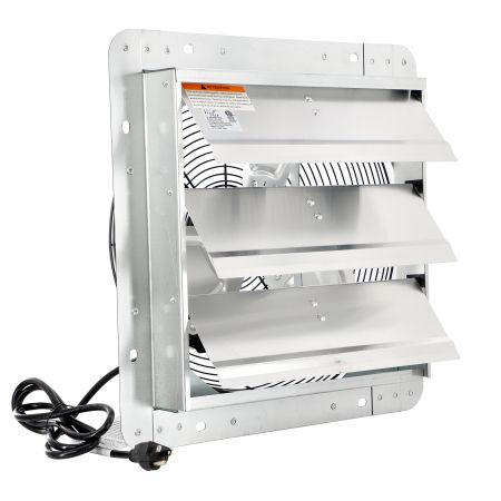 Vie Air 12 Inch Shutter Exhaust Fan with Power Cord
