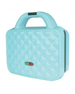 Brentwood Couture Purse Non-Stick Dual Waffle Maker in Blue with Indicator Lights